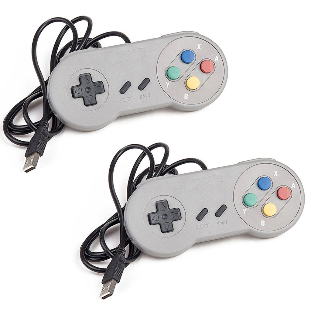 2 Pack SNES Retro USB Super Nintendo Controller Gamepad Joystick, USB ...